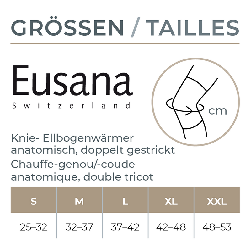 Eusana Knie Ellbogenwärmer anatomisch mit Haftband beige 1 Paar Eusana Knie Ellbogenwärmer anatomisch mit Haftband beige 1 Paar