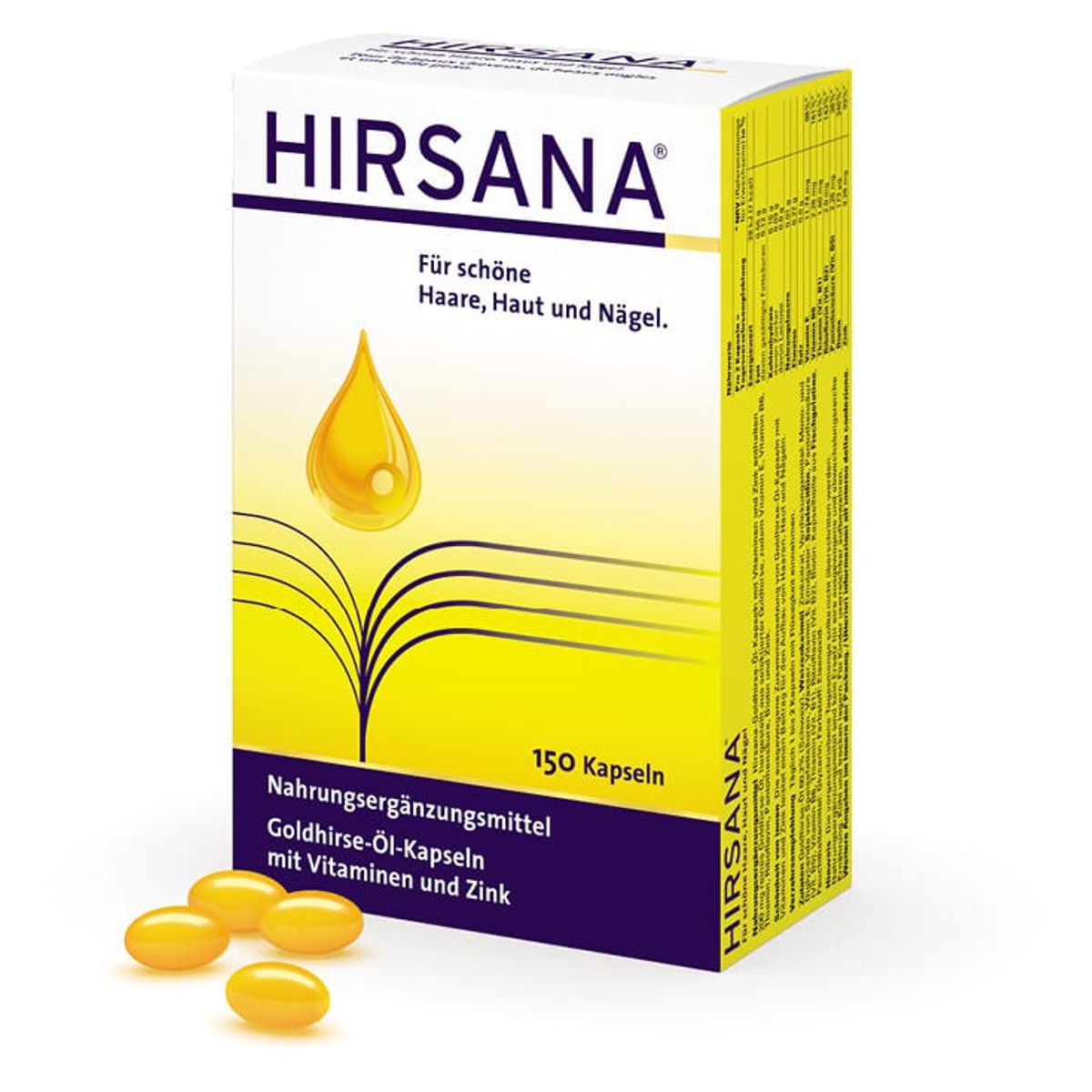 Hirsana Goldhirse Öl Kapseln 150 Kapseln Hirsana Goldhirse Öl Kapseln 150 Kapseln
