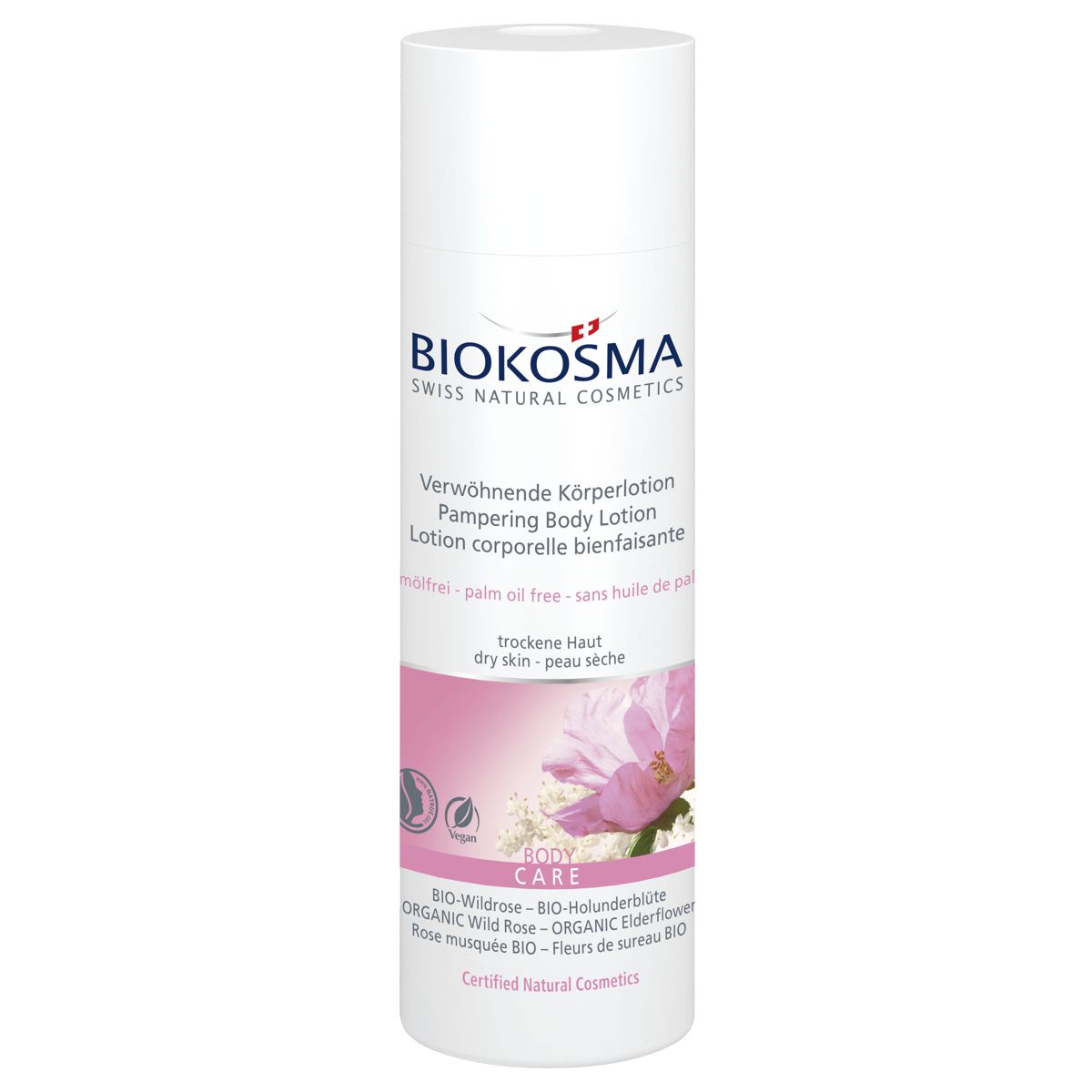 BIOKOSMA Verwöhnende Körperlotion BIO-Wildrose Holunderblüte 200 ml BIOKOSMA Verwöhnende Körperlotion BIO-Wildrose Holunderblüte 200 ml