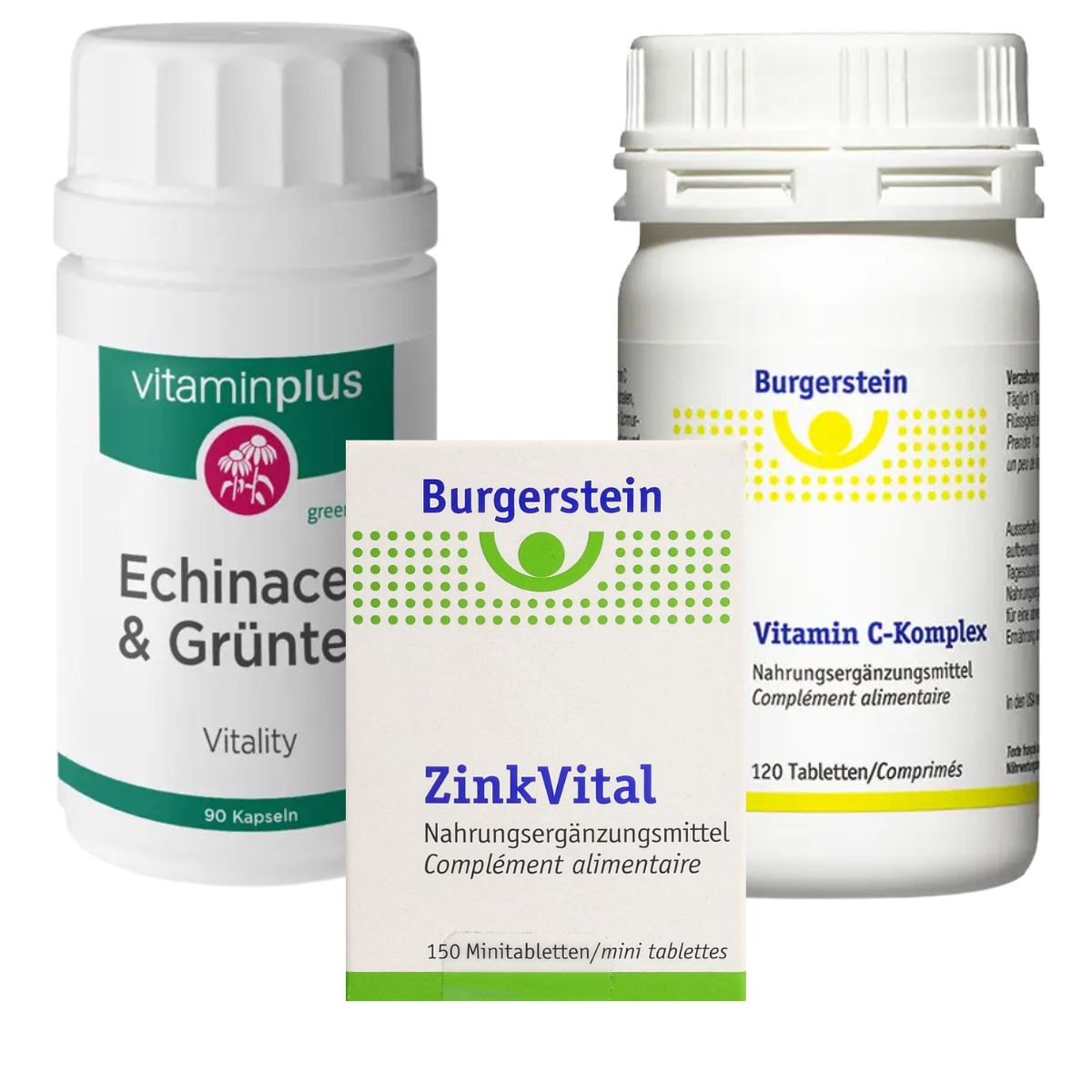 Burgerstein Immun-Trio Set-Angebot Burgerstein Immun-Trio Vitamin-C, Zink und Echinacea