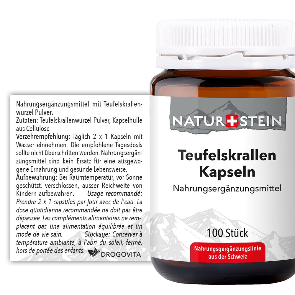 Naturstein Teufelskrallen Kapseln 100 Stück Naturstein Teufelskrallen Kapseln 100 Stück