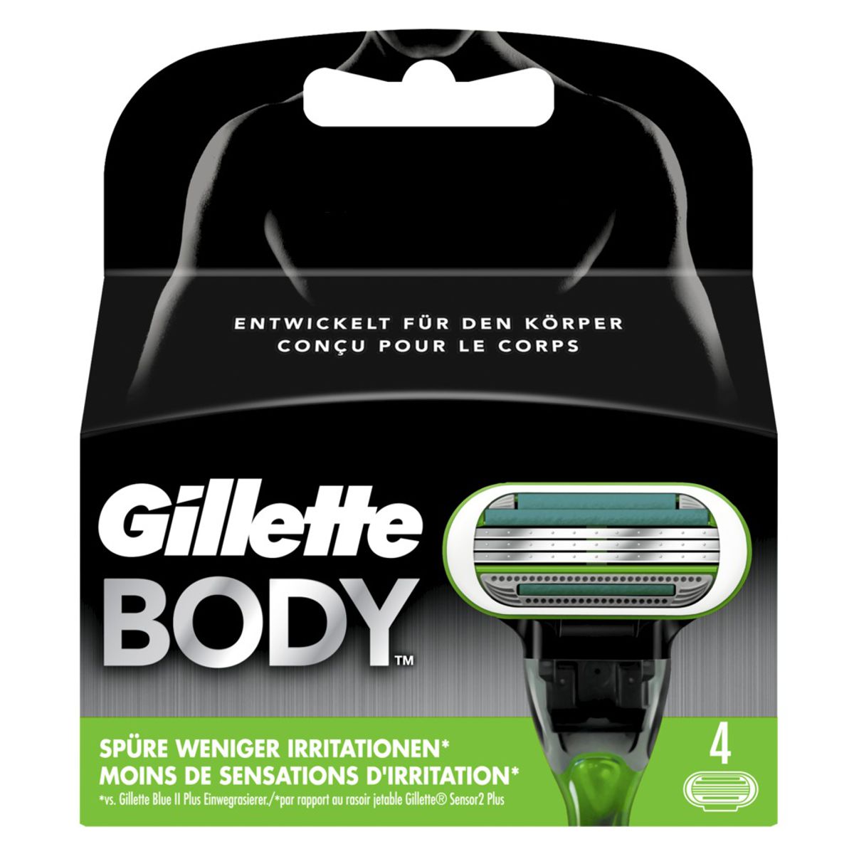 GILLETTE Body Sytermklingen 4 Stück GILLETTE Body Sytermklingen 4 Stück
