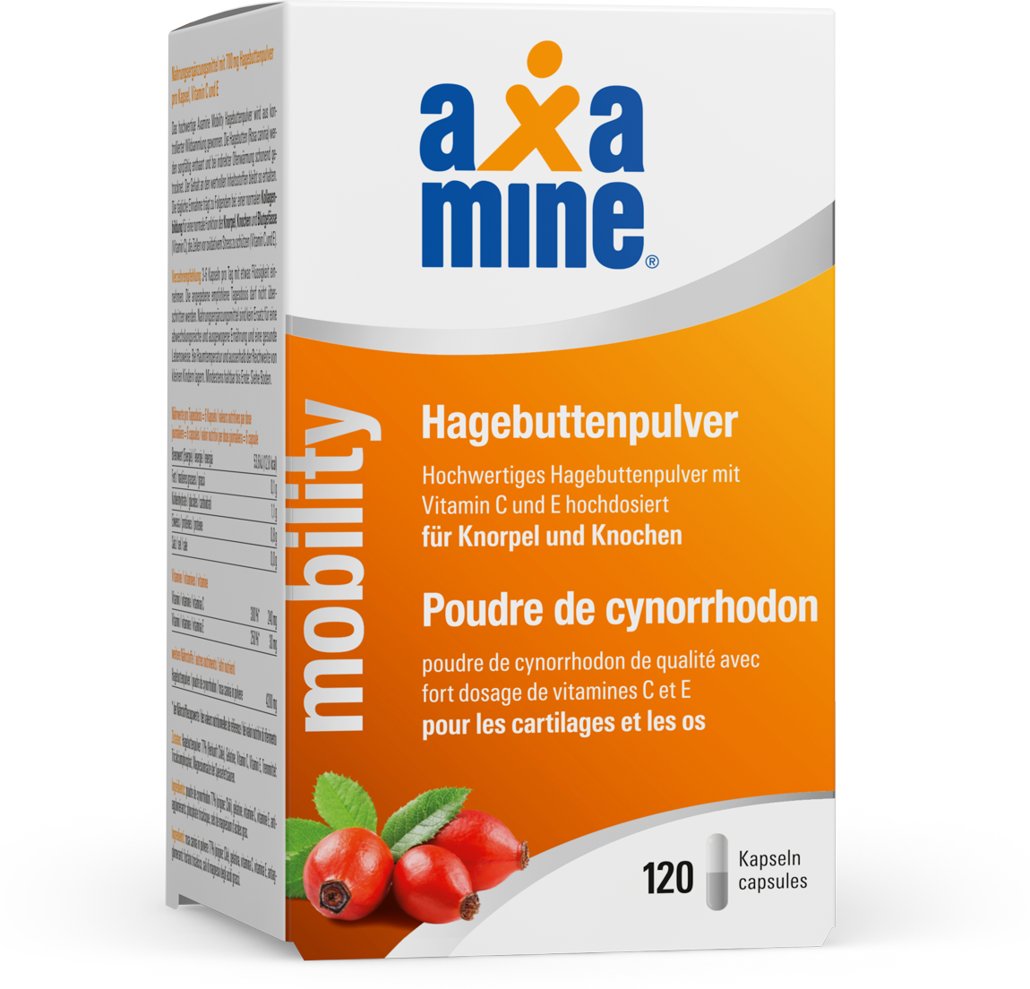 Axamine Hagebuttenpulver Kapseln 120 Stück Axamine Hagebuttenpulver Kapseln 120 Stück