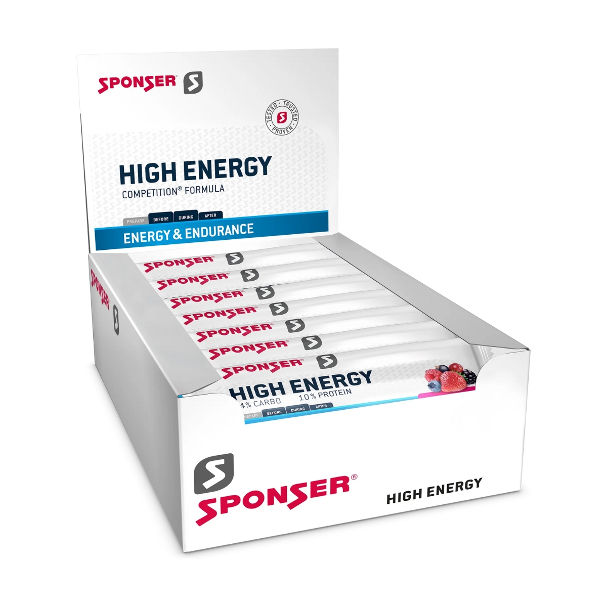 Sponser High Energy Bar Berry 45 g Display