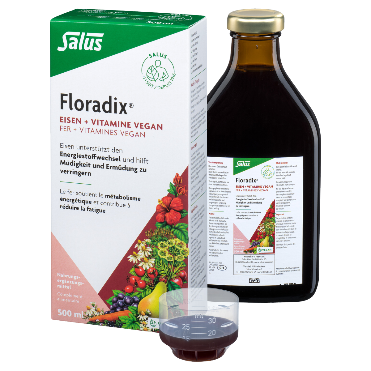 Floradix Vegan Eisen + Vitamine 500 ml