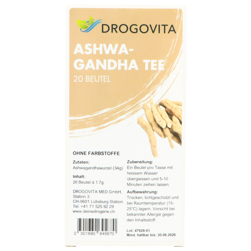 DROGOVITA Ashwagandha Tee Beutel 20 Stück DROGOVITA Ashwagandha Tee Beutel 20 Stück