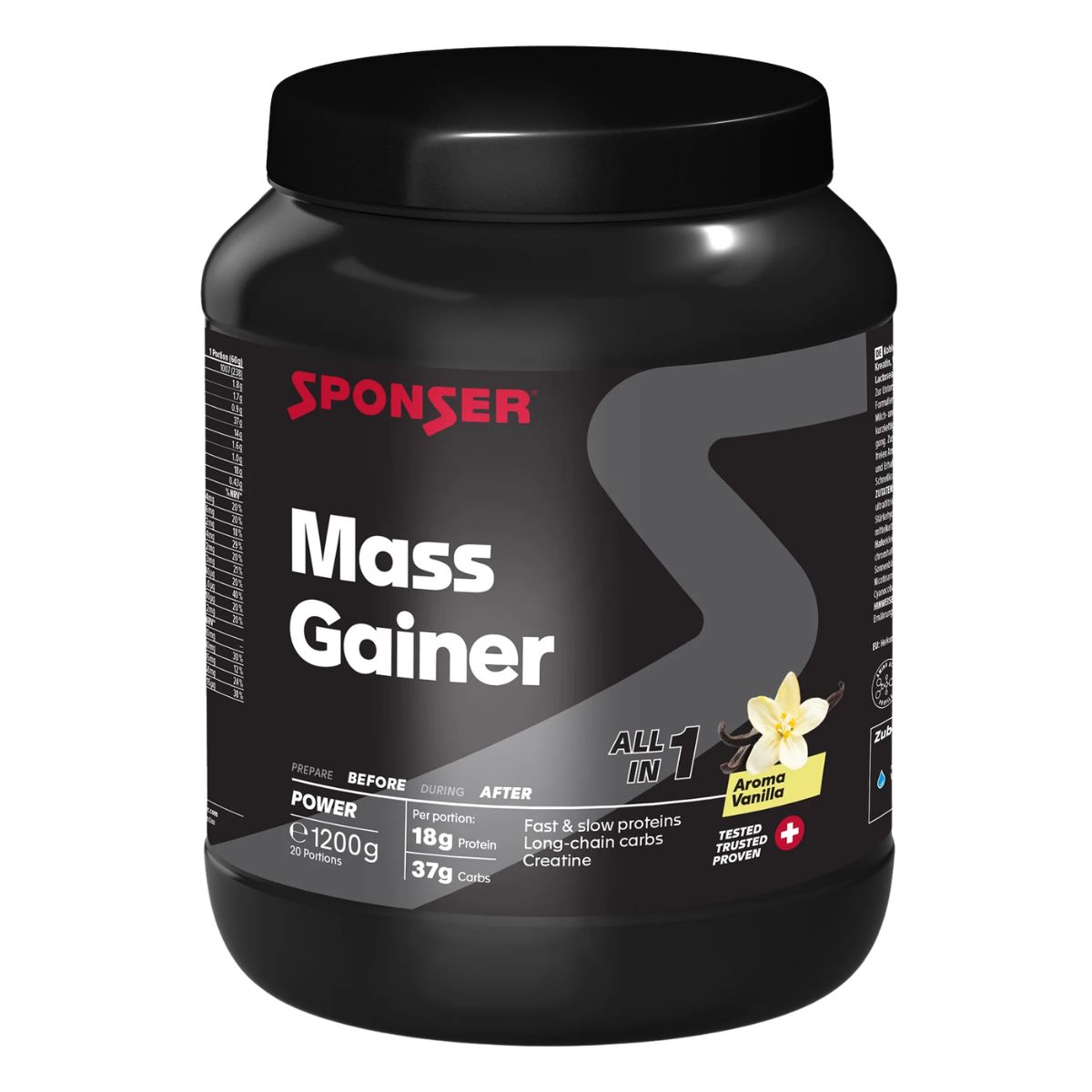 Sponser Mass Gainer Vanilla Pulver 1200 g