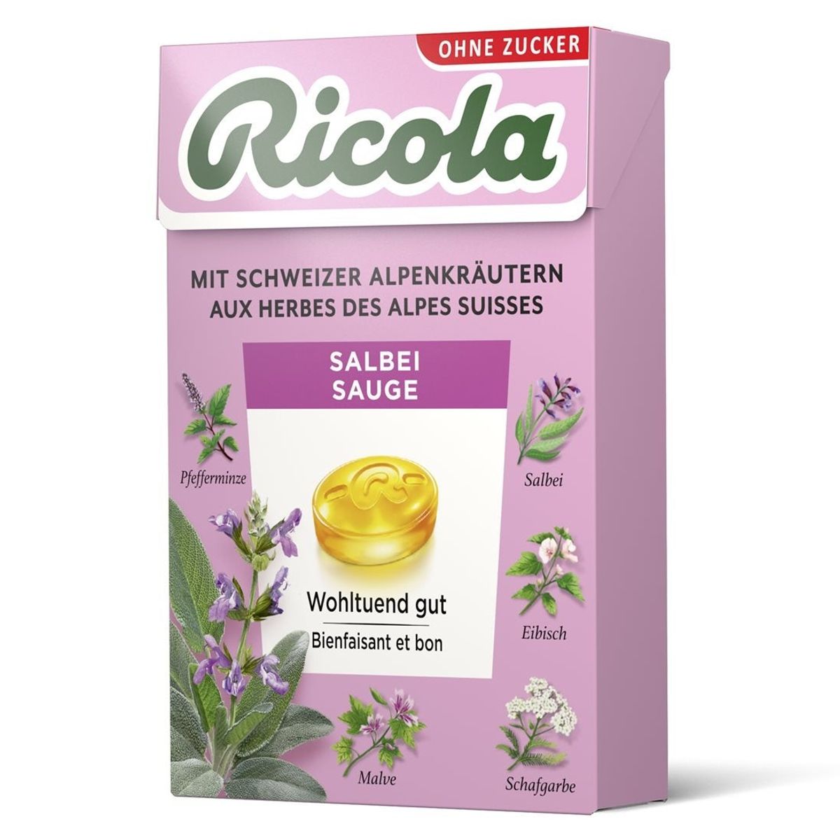 Ricola Salbei Bonbons ohne Zucker Box 50 g