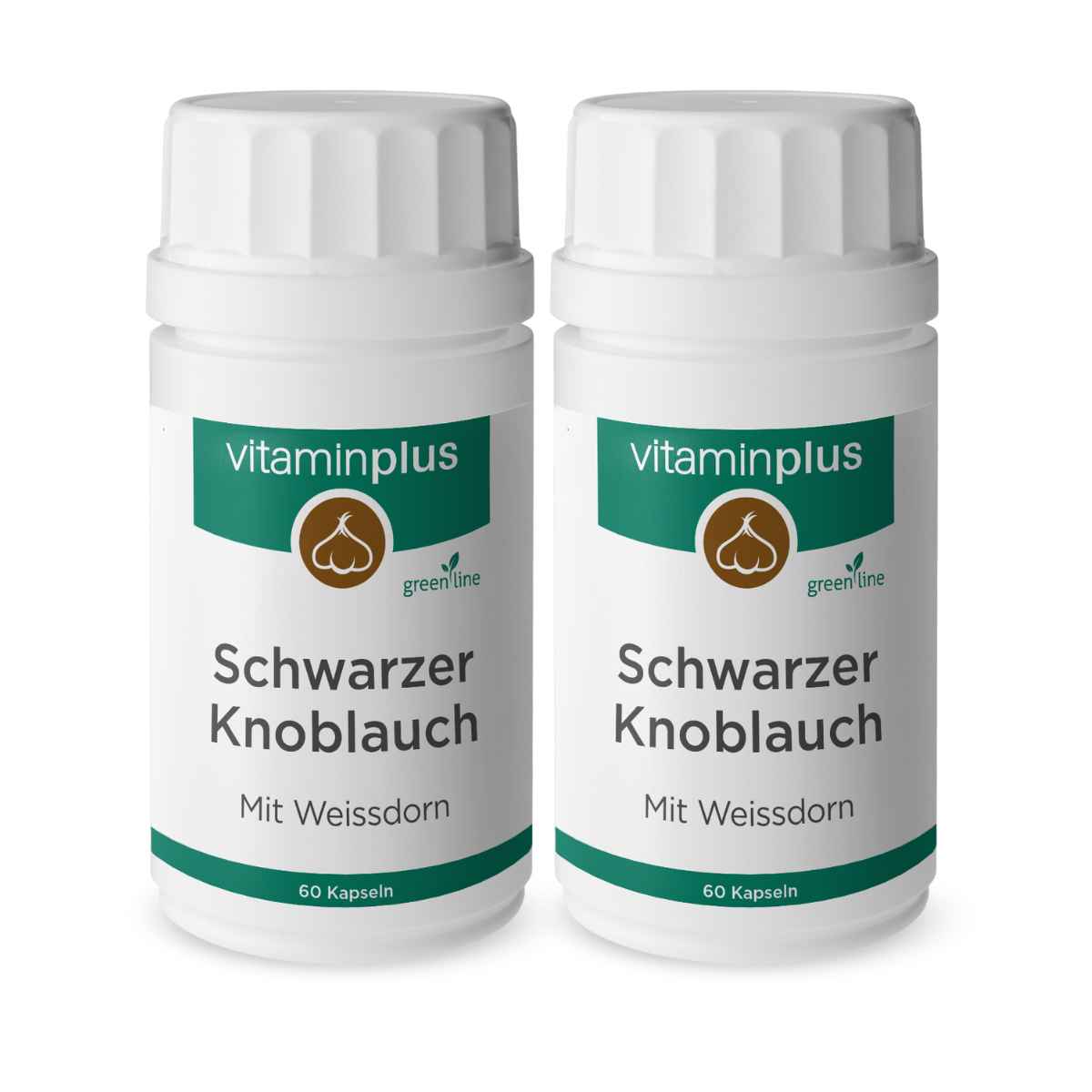 Vitaminplus Schwarzer Knoblauch & Weissdorn Kapseln 2x 60 Stück