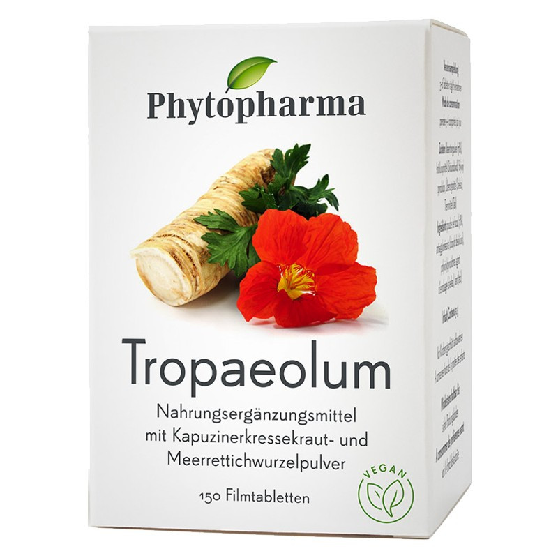 Phytopharma Tropaeolum Filmtabletten Dose 150 Stück Phytopharma Tropaeolum Filmtabletten Dose 150 Stück