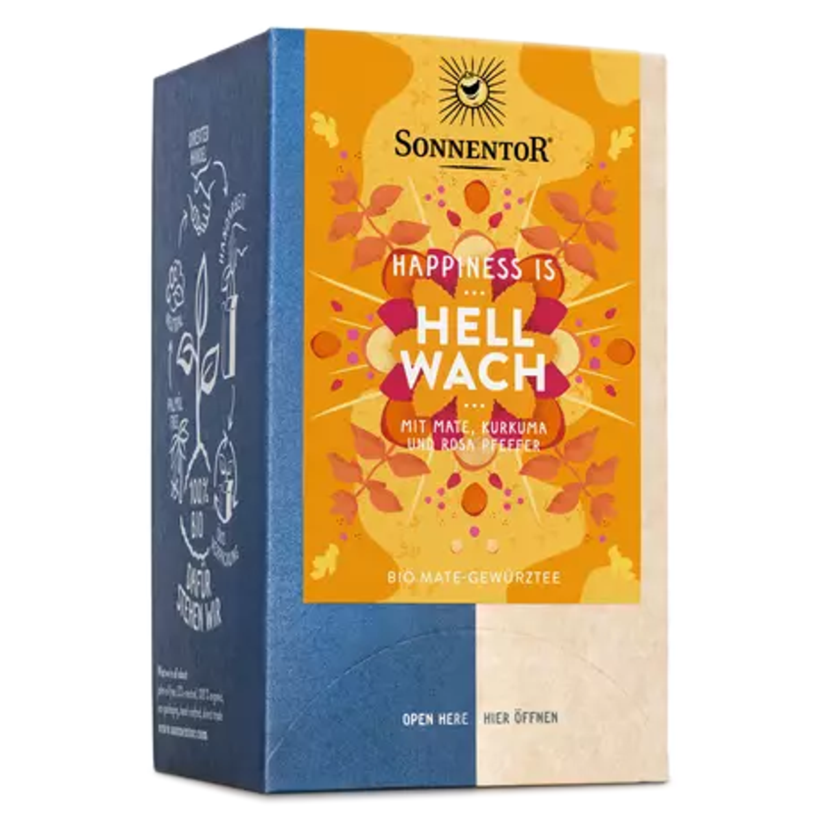 Sonnentor Happiness is Hellwach Tee Beutel 18 Stück