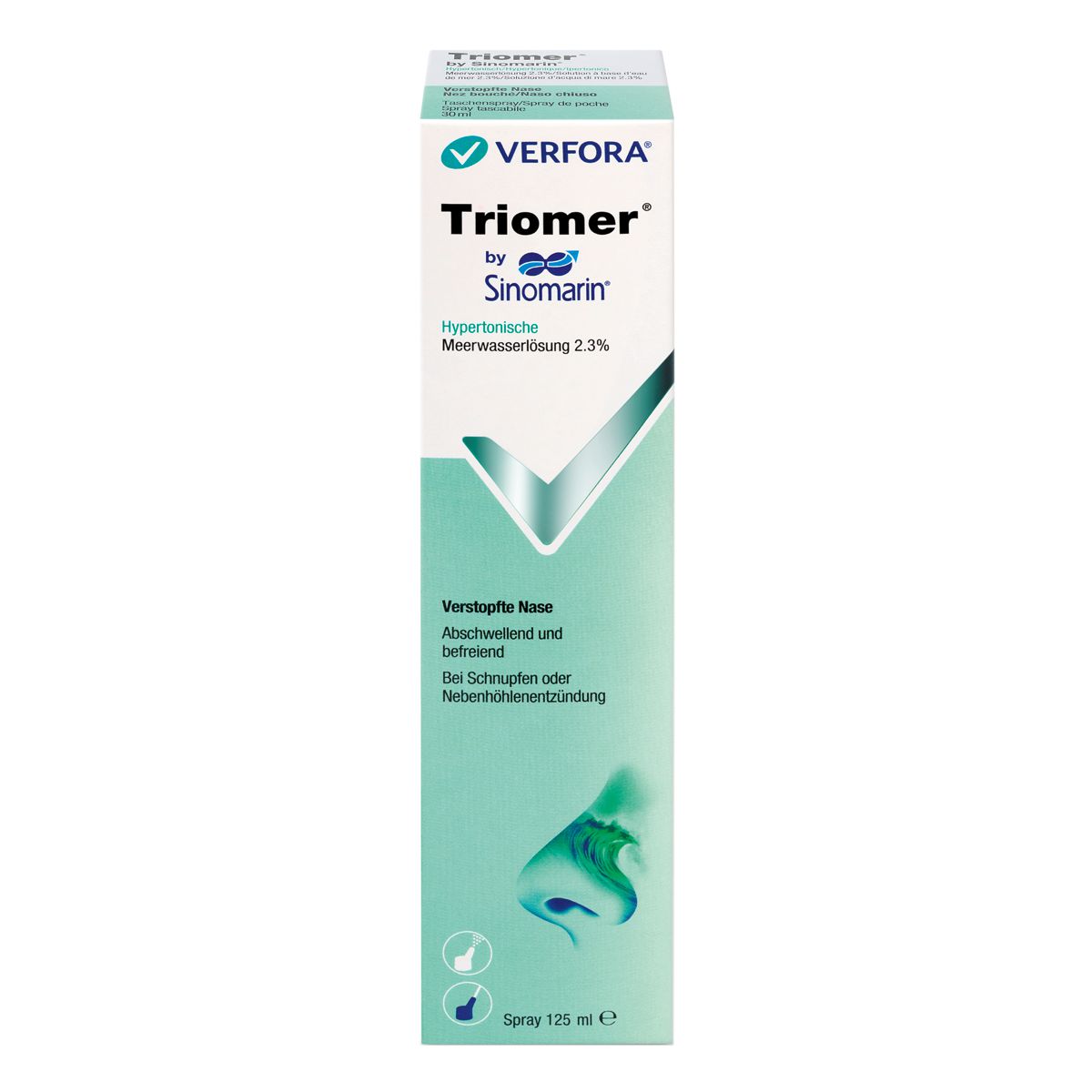 TRIOMER Sinomarin Hypertonische Nasenspülung 125 ml TRIOMER Sinomarin Hypertonische Nasenspülung 125 ml