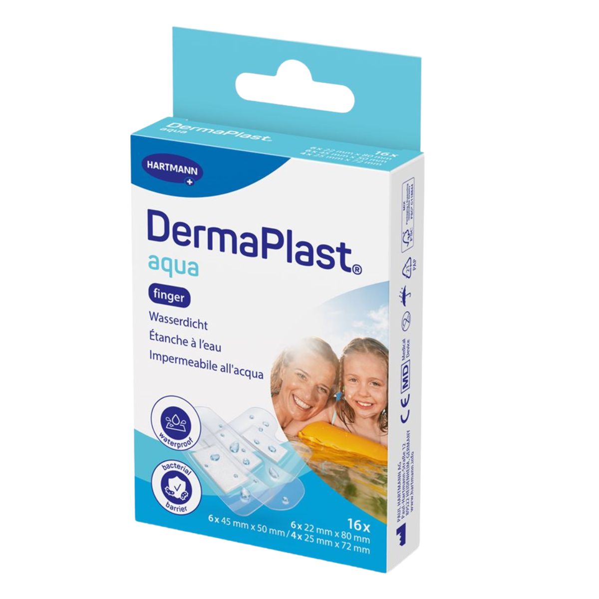 Dermaplast Aqua Finger Mix 16 Stück