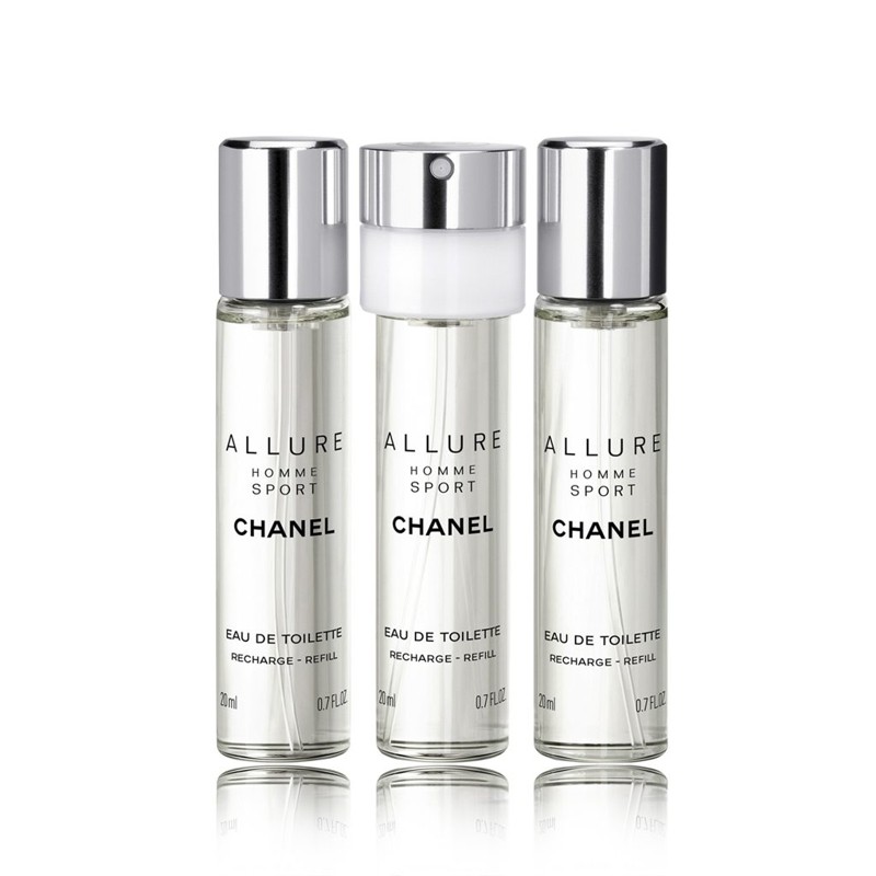 CHANEL Allure Homme Sport Eau de Toilette Twist & Spray 3x20 ml Refill CHANEL Allure Homme Sport Eau de Toilette Twist & Spray 3x20 ml Refill