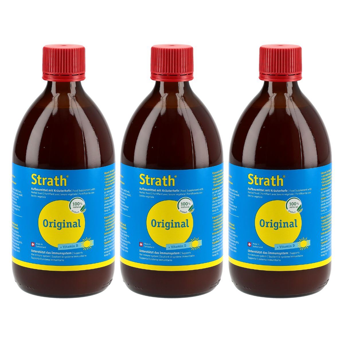 Strath Original + Vitamine D liquide 3x 500 ml