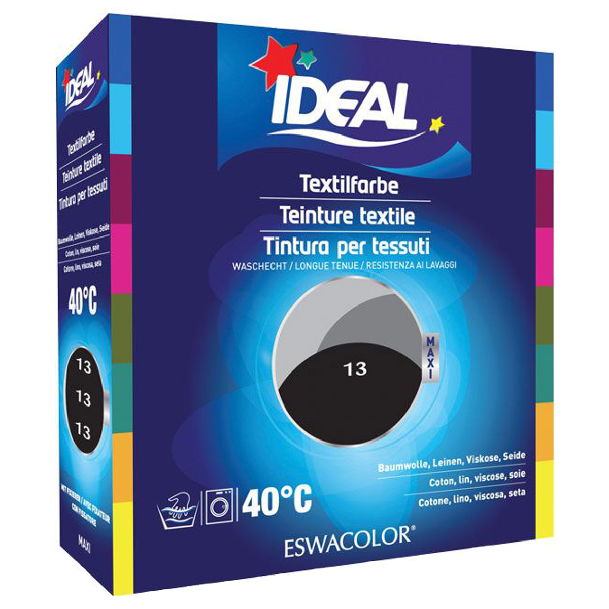IDEAL MAXI Baumwolle Color No13 schwarz
