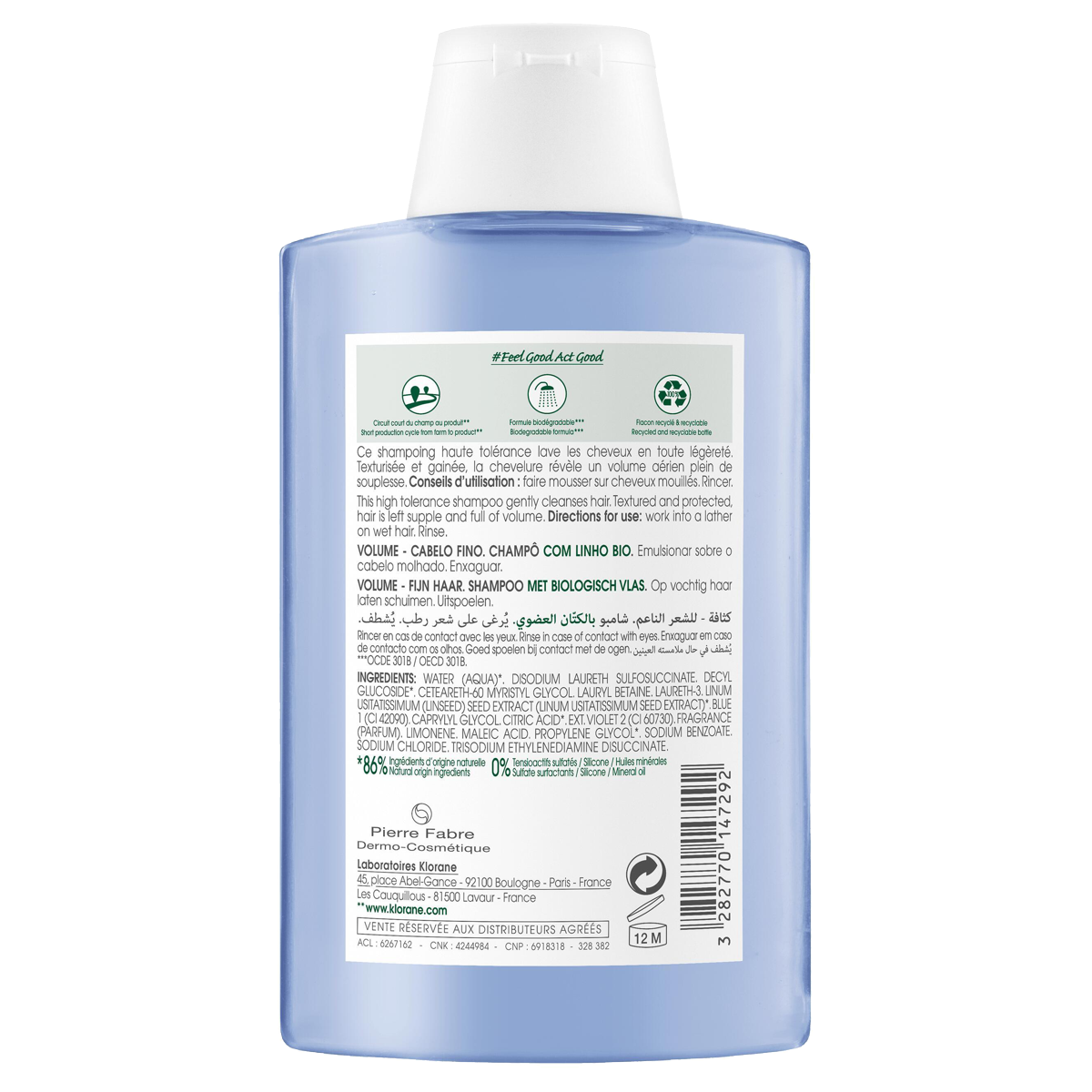 Klorane Leinen Bio Shampoo 200 ml Klorane Leinen Bio Shampoo 200 ml