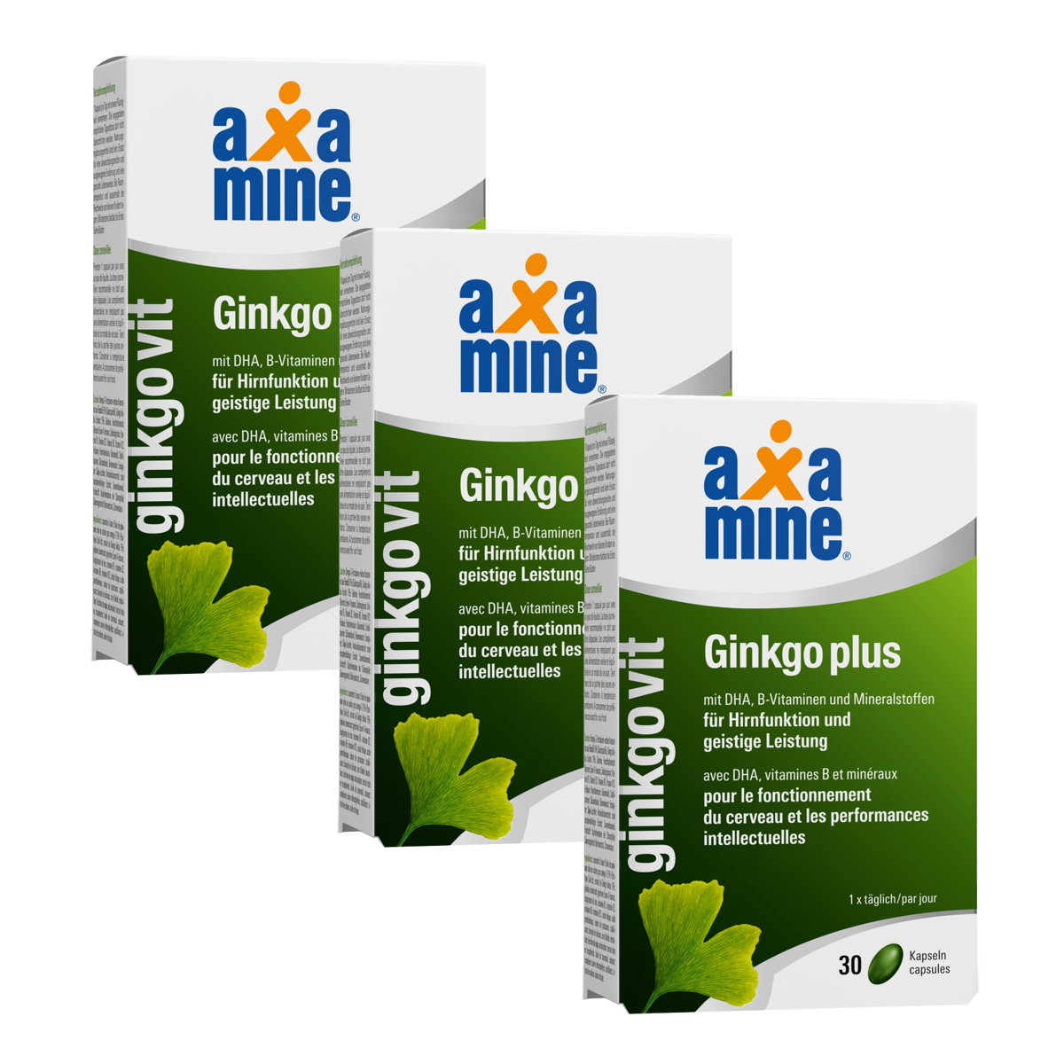 Axamine Ginkgo plus 3x 30 Kapseln Axamine Ginkgo plus 3x 30 Kapseln