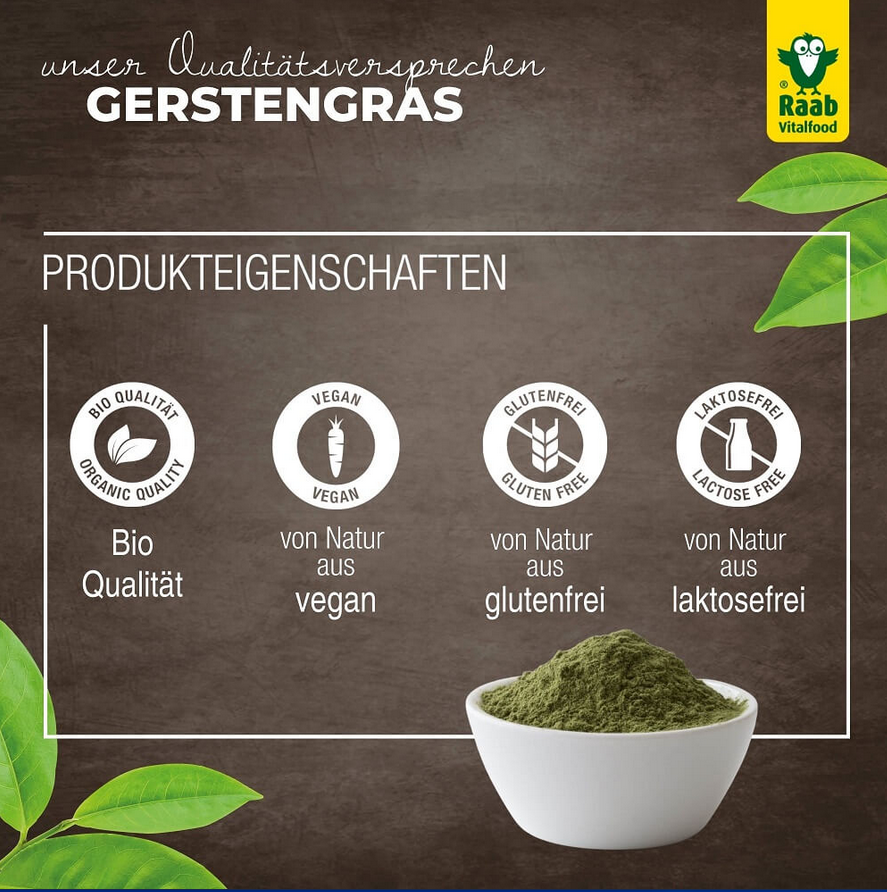 Raab Bio Gerstengras Pulver Dose 75 g Raab Bio Gerstengras Pulver Dose 75 g