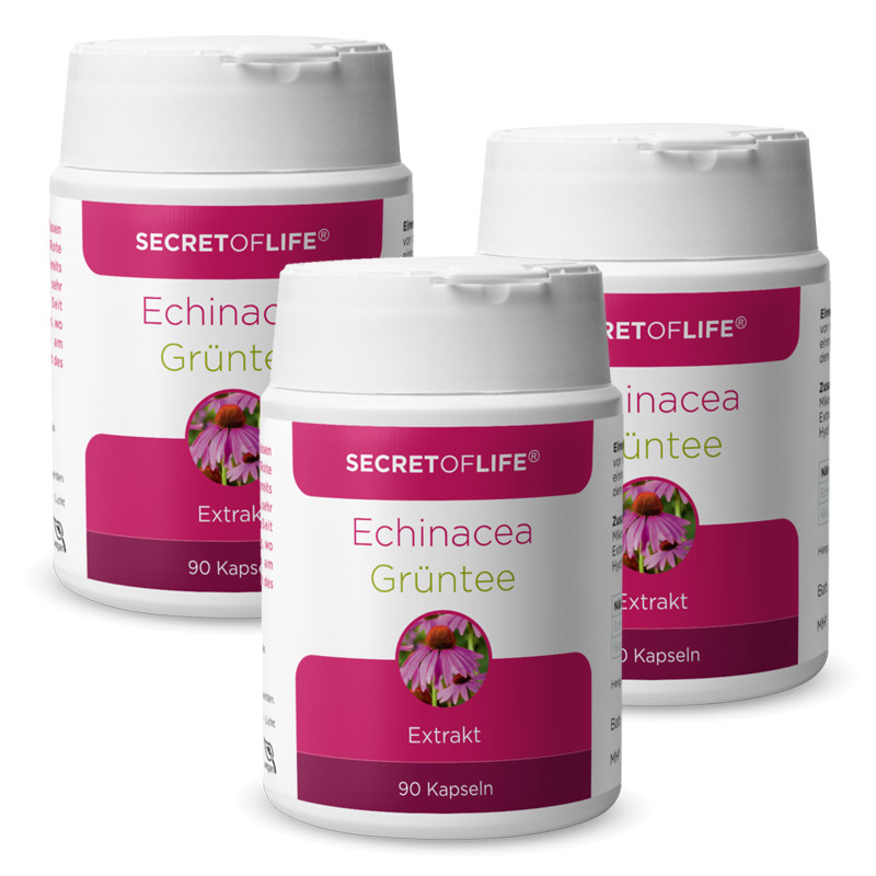 Secret of Life Echinacea & Grüntee Kapseln 3x 90 Stück