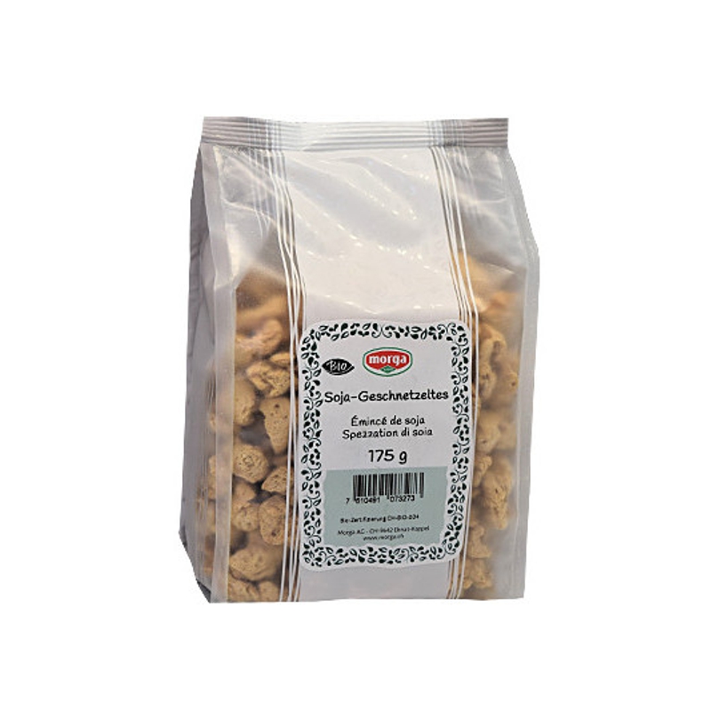MORGA Soja-Geschnetzeltes Fleischersatz Bio 175 g MORGA Soja-Geschnetzeltes Fleischersatz Bio 175 g