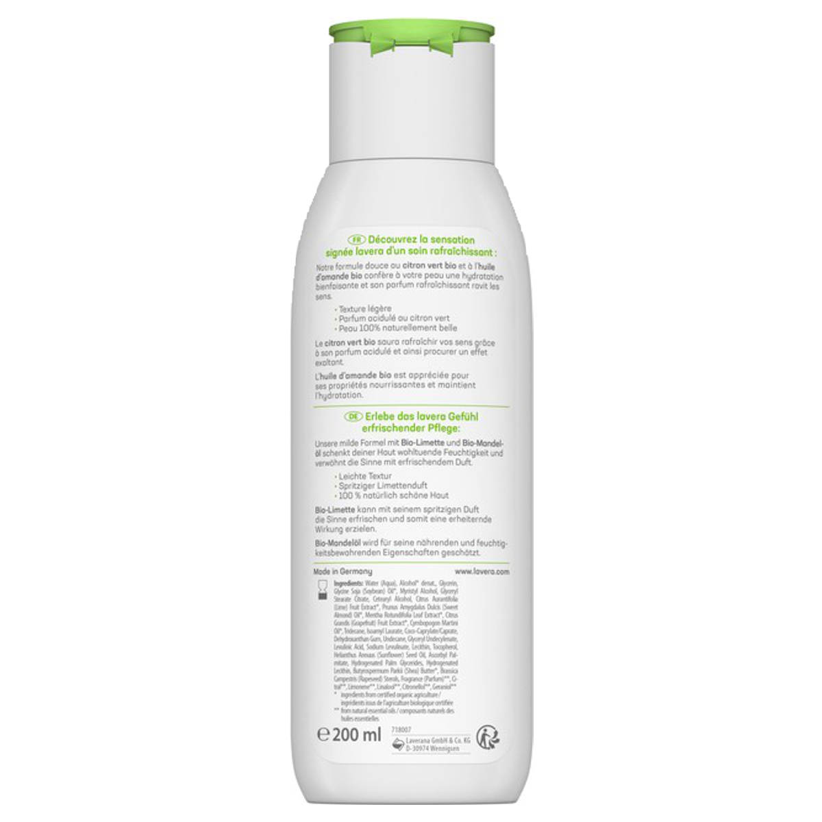 Lavera Bodylotion erfrischend Bio Lime & Bio Mandel 200 ml