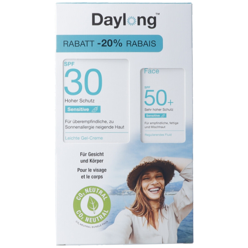 Daylong Sensitive Gel-Creme SPF30 200ml + Fluid 50ml Daylong Sensitive Gel-Creme SPF30 200ml + Fluid 50ml