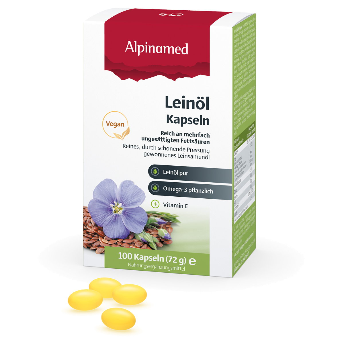 Alpinamed Leinöl Kapseln 100 Stück Alpinamed Leinöl Kapseln 100 Stück