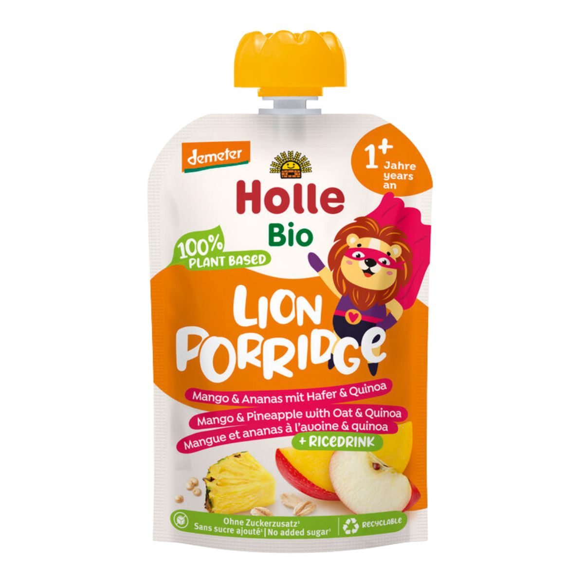 Holle Lion Porridge Mango Ananas Hafer Quinoa 110 g