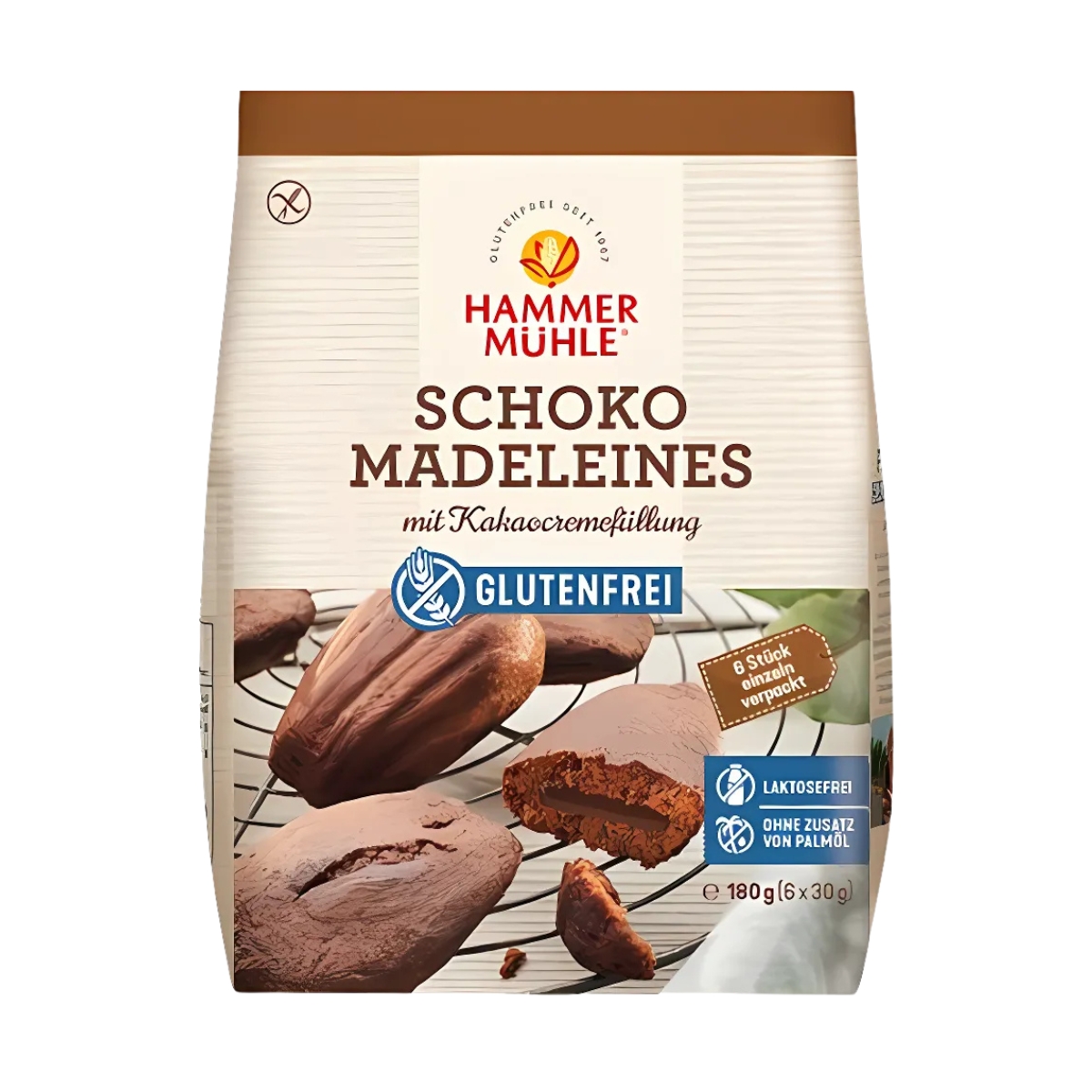 Hammermühle Madeleines Schoko glutenfrei 180 g Hammermühle Madeleines Schoko glutenfrei 180 g