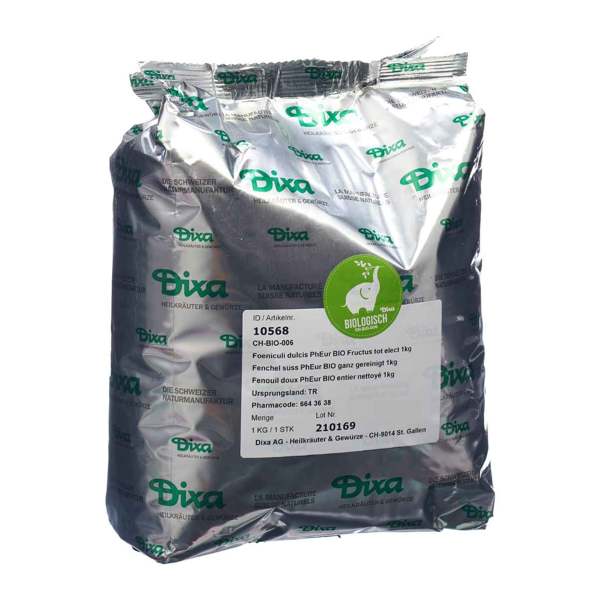 DIXA Fenchel süss PhEur BIO ganz 1 kg