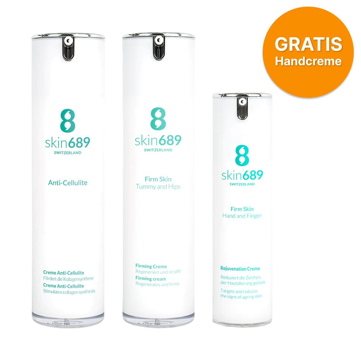 SKIN689 Anti-Cellulite & Tummy and Hips Creme + gratis Handcreme 40 ml SKIN689 Anti-Cellulite & Tummy and Hips Creme + gratis Handcreme 40 ml