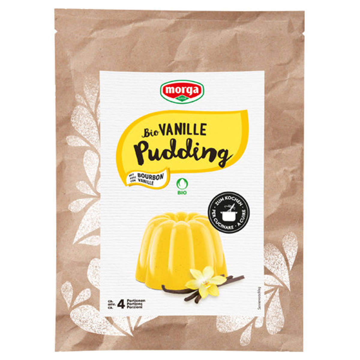 Morga Bio Pudding Vanille Curcuma Beutel 60 g