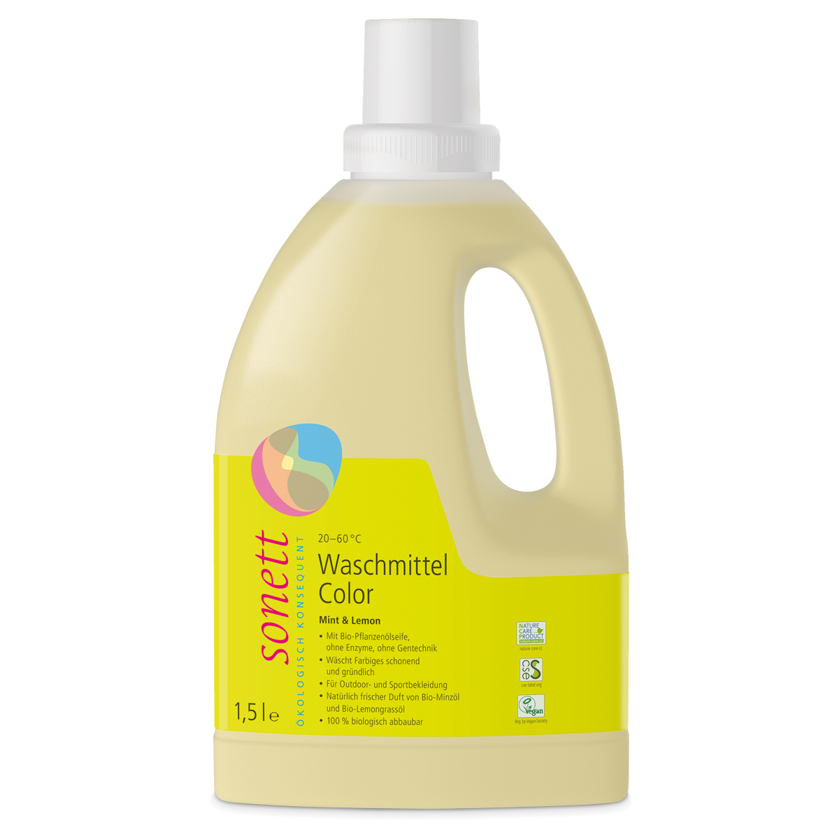 Sonett Waschmittel Color 20°-60°C Mint & Lemon 1.5 Liter Sonett Waschmittel Color 20°-60°C Mint & Lemon 1.5 Liter
