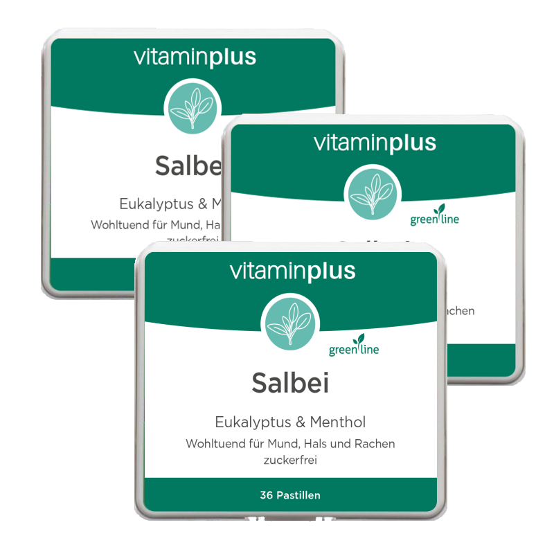 Vitaminplus Salbei Pastillen ohne Zucker 3x 36 Stück
