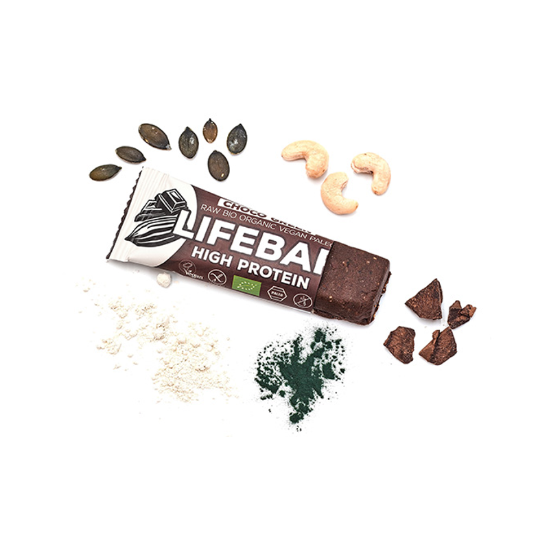 Lifebar Protein Choco Green Riegel bio offen
