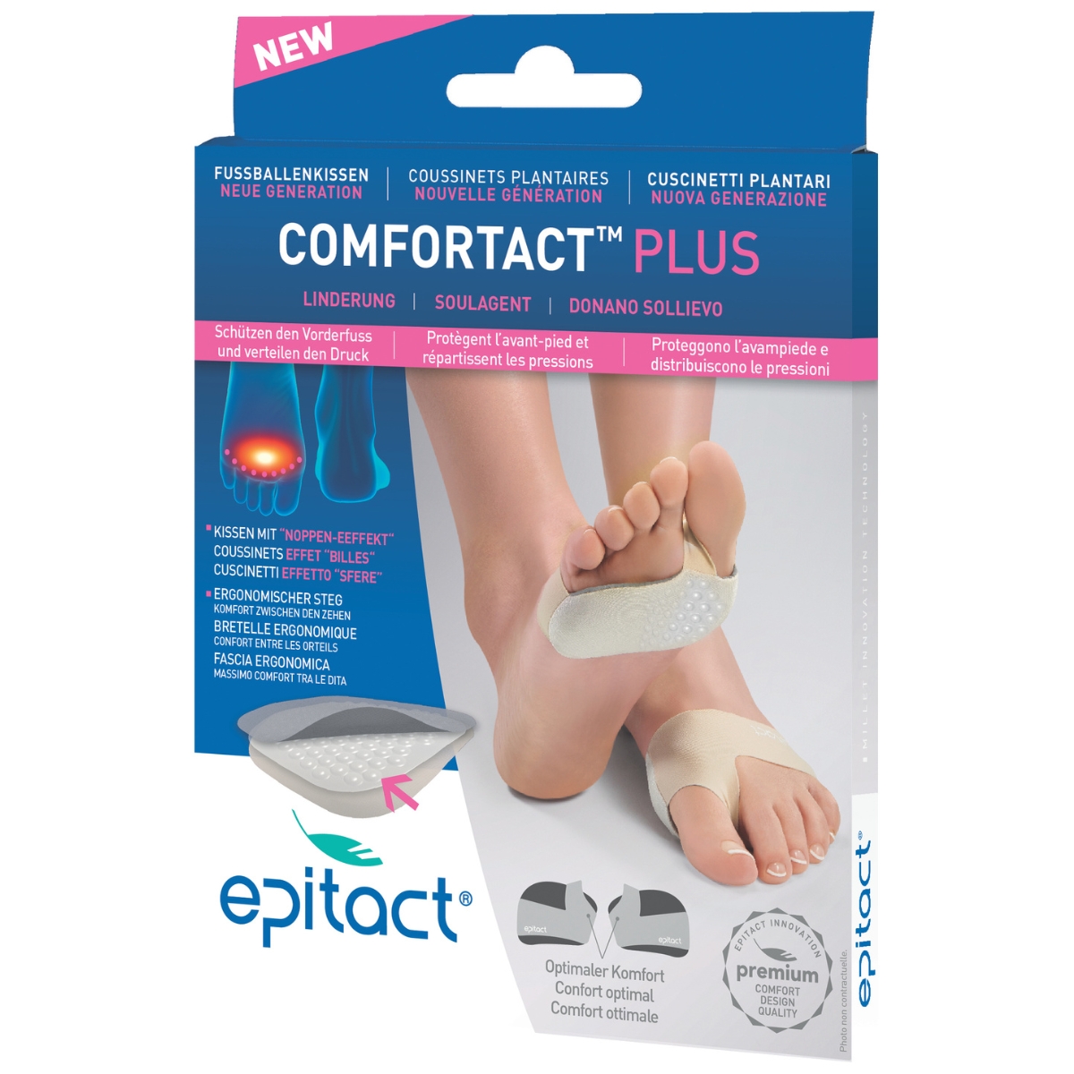 Epitact Fussballenkissen Comfort Plus S 36 - 38 1 Paar