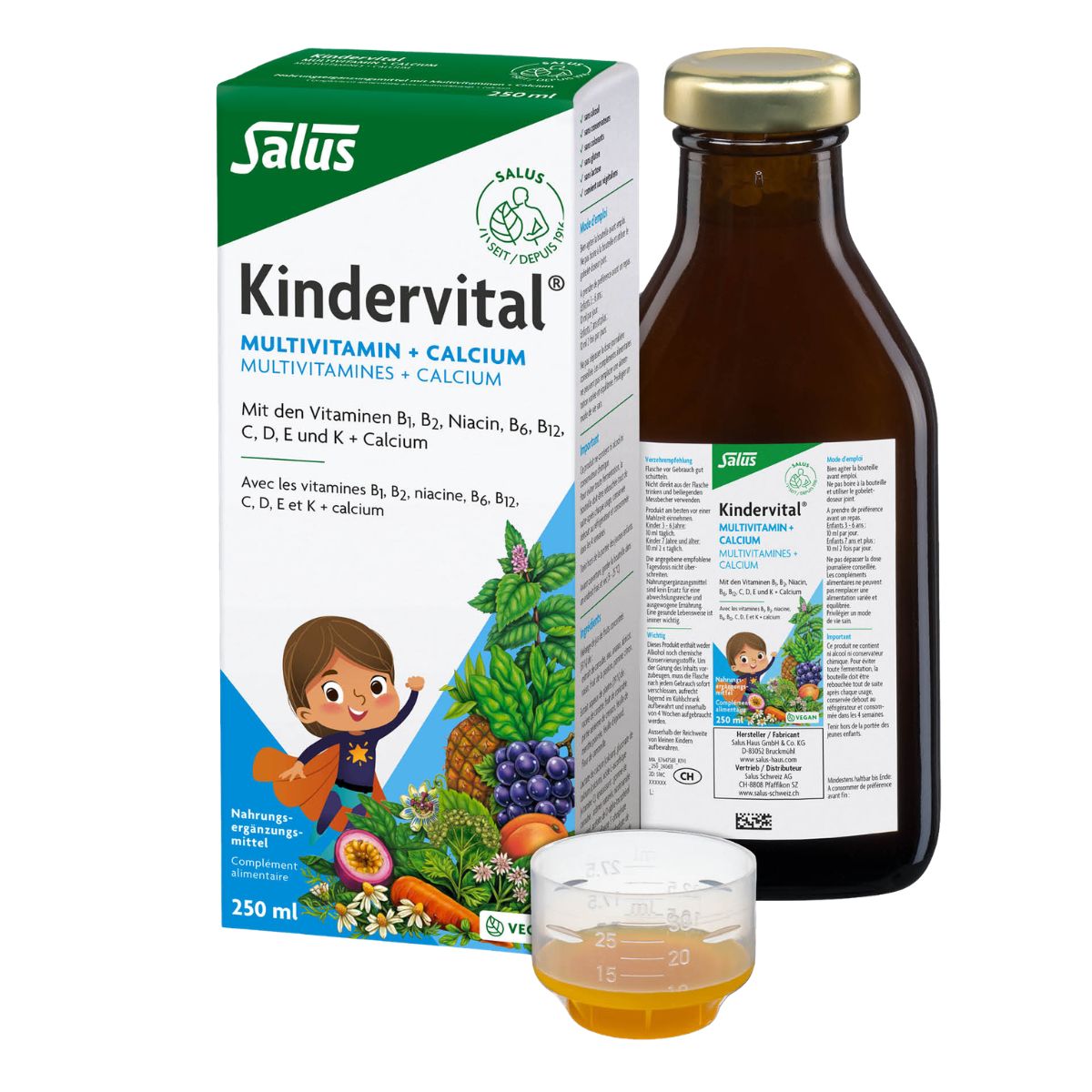 Salus Kindervital Calcium + Vitamine D bouteille 250 ml