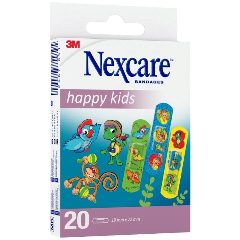 3M NEXCARE Kinderpflast Happy Kid 1.9x7.2cm 20 Stück 3M NEXCARE Kinderpflast Happy Kid 1.9x7.2cm 20 Stück