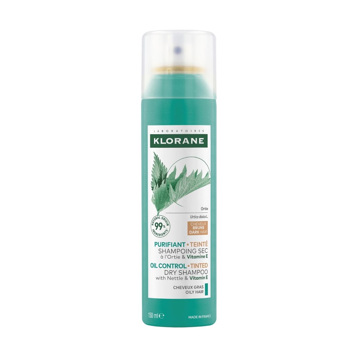 Klorane Trockenshampoo Brennnessel getönt Spray 150 ml