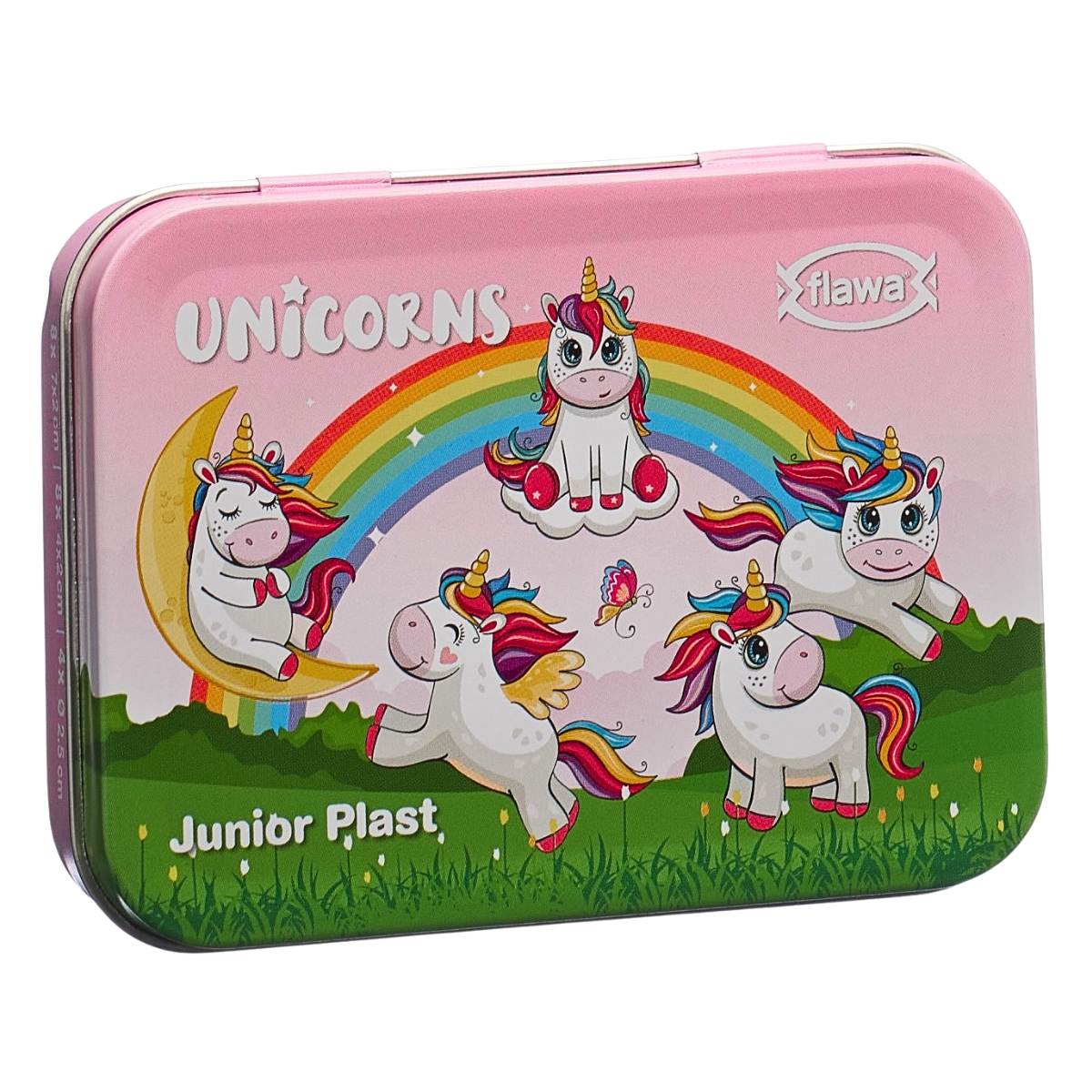 Flawa Junior Plast Strips Unicorns Box 20 Stück