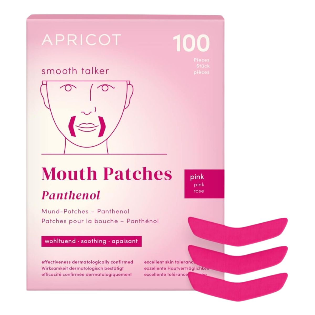 Apricot Mundpatches mit Panthenol 100 Stück