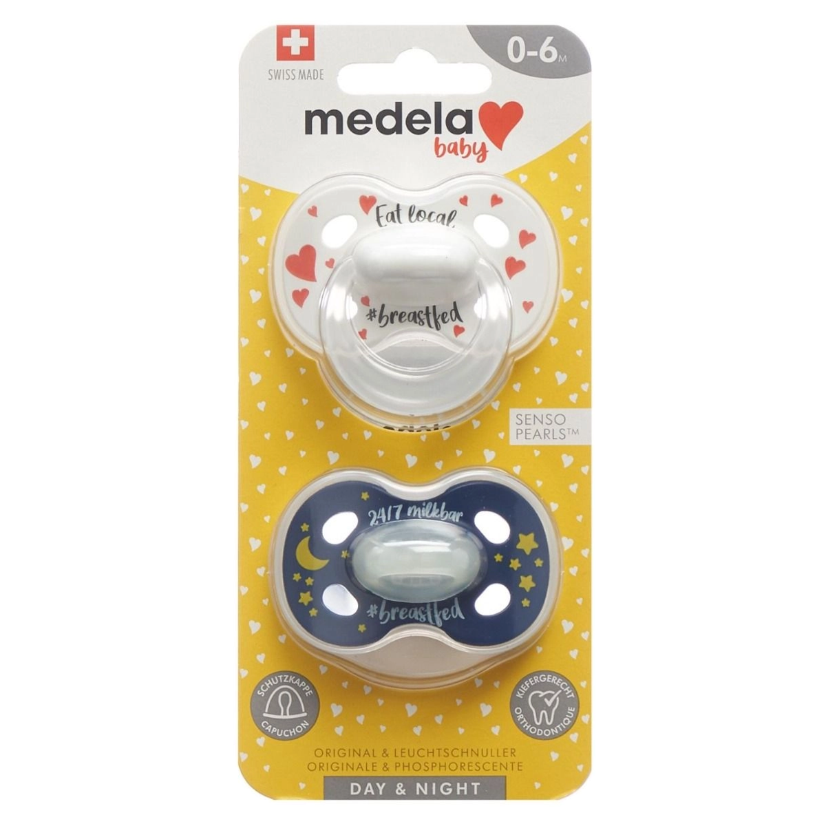 MEDELA Baby Nuggi Day & Night 0 - 6 brestfeed 2 Stück