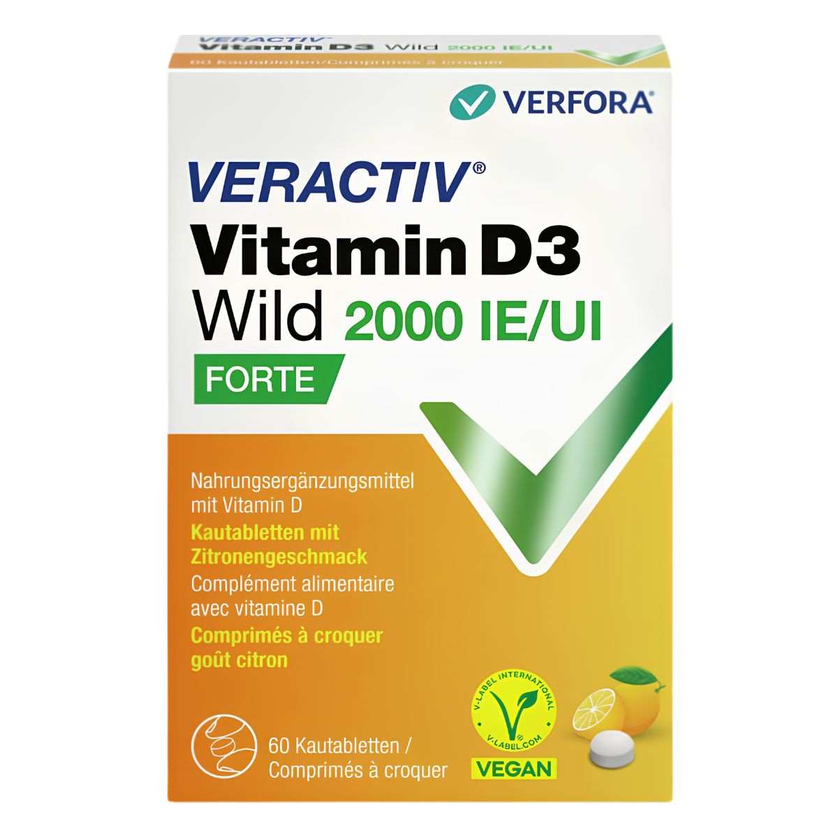 Vitamin D3 Wild Kautabletten 2000 IE vegan 60 Stück
