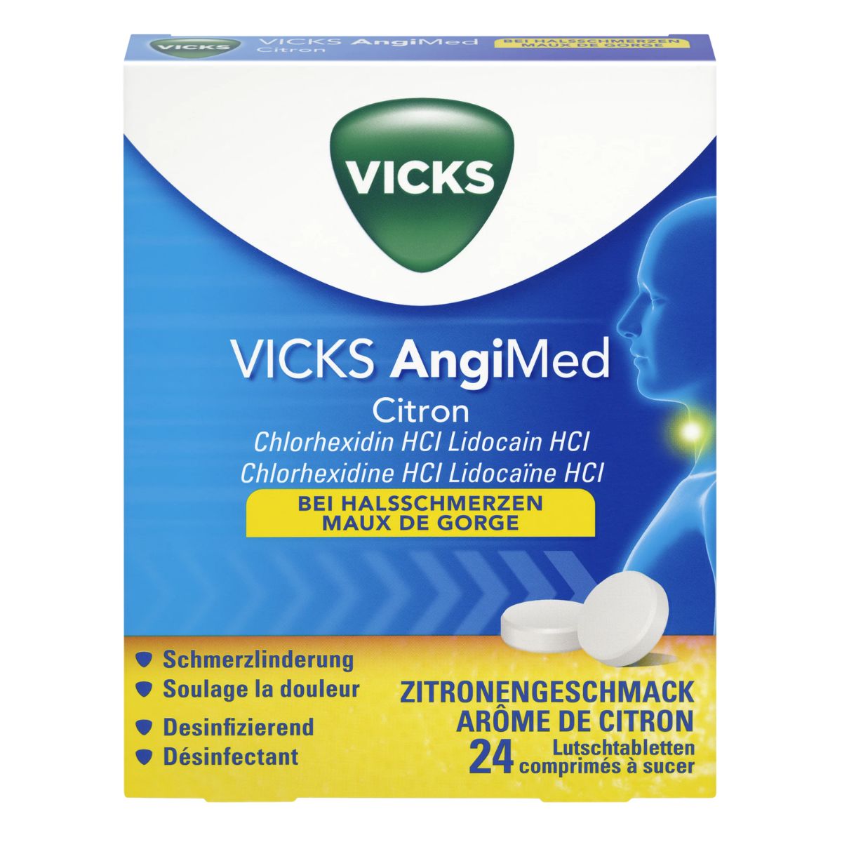 Vicks AngiMed Lutschtabletten Zitrone 24 Stück