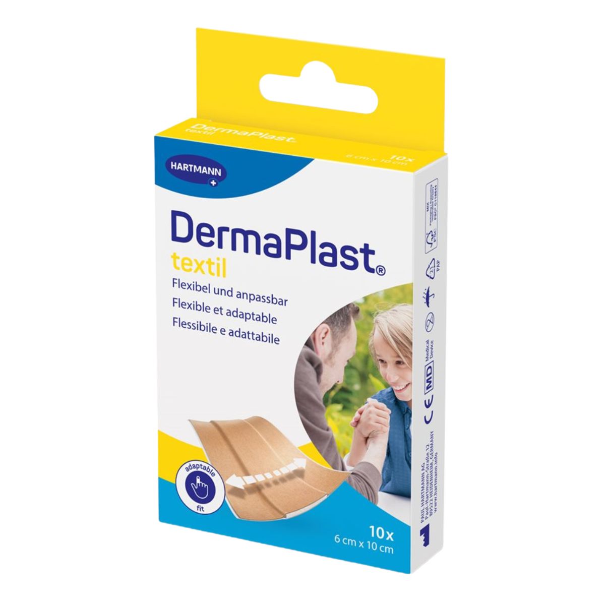 Dermaplast Textil Schnellverband 6 x 10 cm 10 Stück