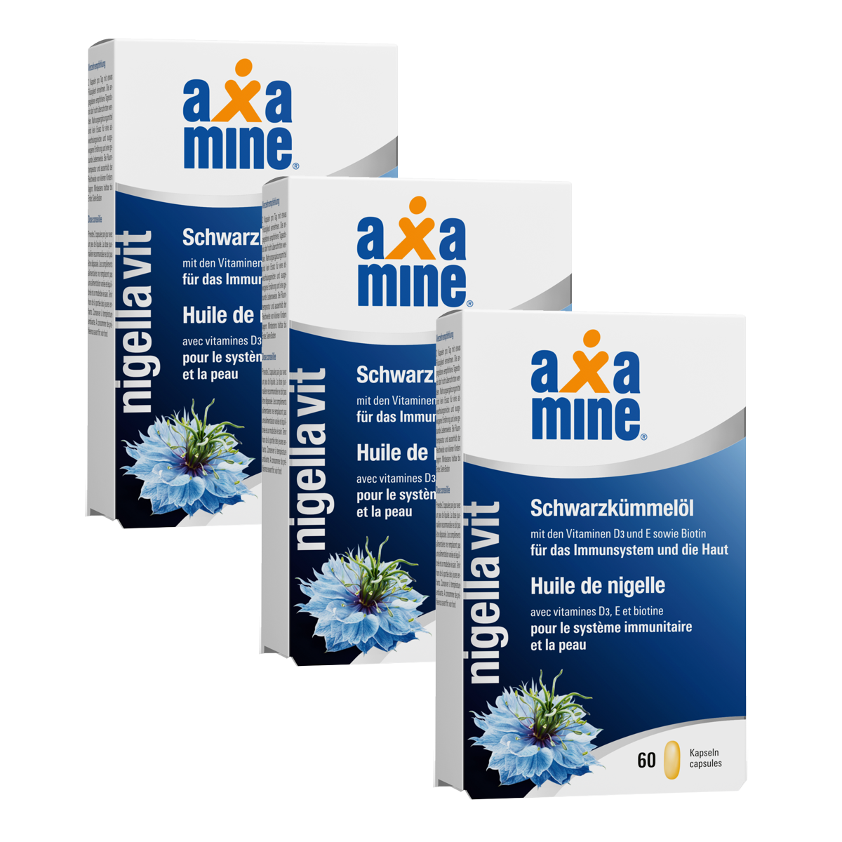 Axamine Schwarzkümmelöl 3x 60 Kapseln Axamine Schwarzkümmelöl 3x 60 Kapseln