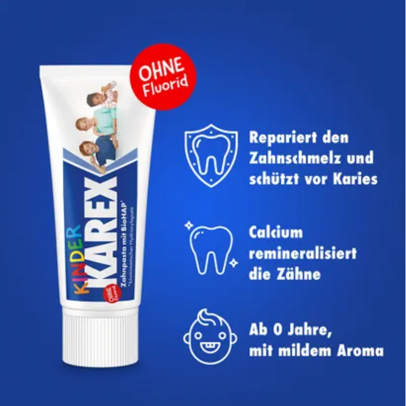 Karex Kinder Zahnpasta Tube 50 ml Vorteile