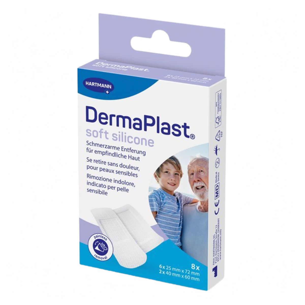 Dermaplast Soft Silicone Schnellverband Strips 8 Stück