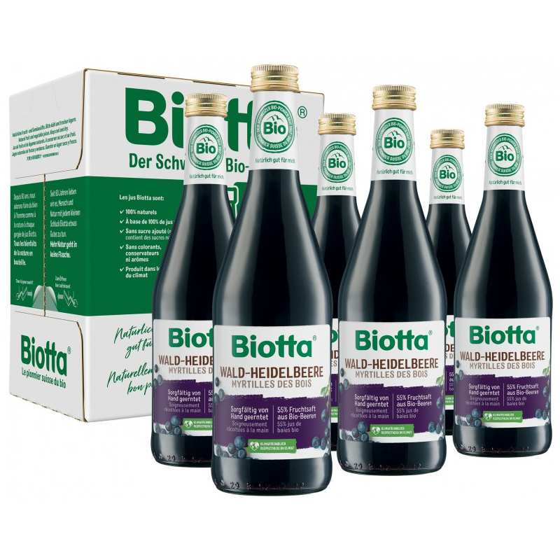 Biotta Waldheidelbeere Bio 6 Fl 5 dl Biotta Waldheidelbeere Bio 6 Fl 5 dl